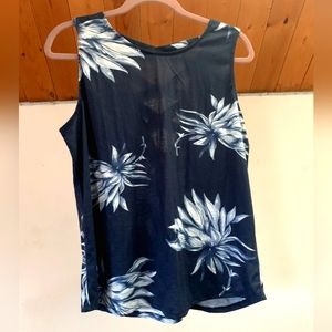 Eclipse Floral Cross Back Tank Top size L